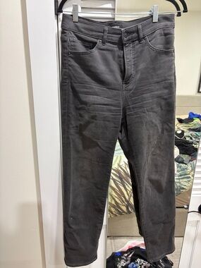 Express Straight-Leg Jeans in Faded Black